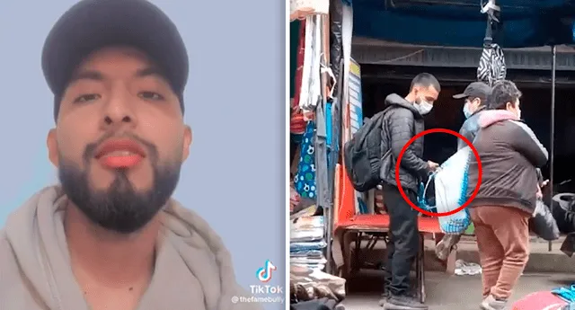 Joven se pronuncia tras incidente en La Parada. Foto: composición LR/captura de TikTok