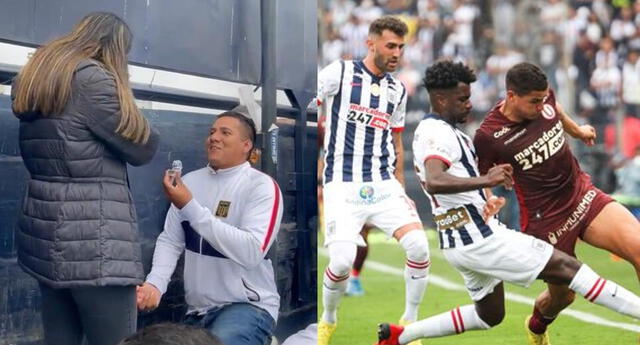 Alianza Lima vs. Universitario: Hincha blanquiazul le propuso matrimonio a su novia, antes el partido