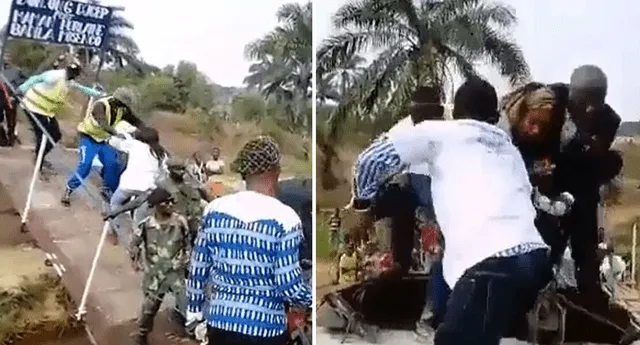 El accidente ocurrió en el Congo, y el video alcanzó gran popularidad en TikTok, volviéndose viral en cuestión de días. Foto: composición LR / de pantalla: medio local