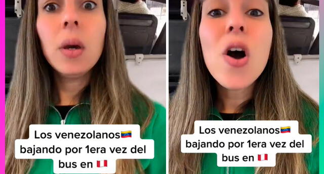 Una tiktoker venezolana en Perú contó una divertida anécdota que tuvo al subir a un bus | Foto: Captura de TikTok/ dianaenlima