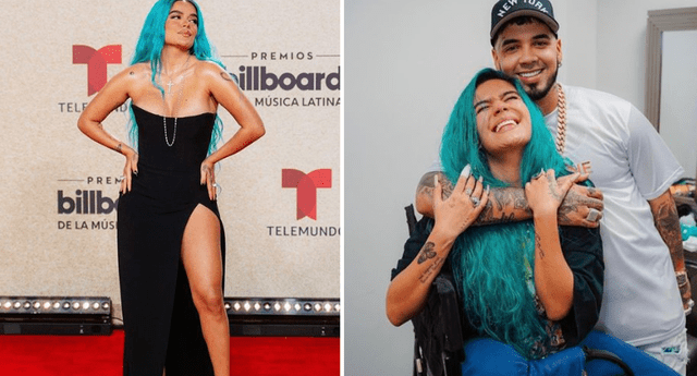 Karol G respondió de manera contundente a una seguidora que criticó que no haya elimiando sus fotos con Anuel. Foto: composición LR / Instagram: @karolg