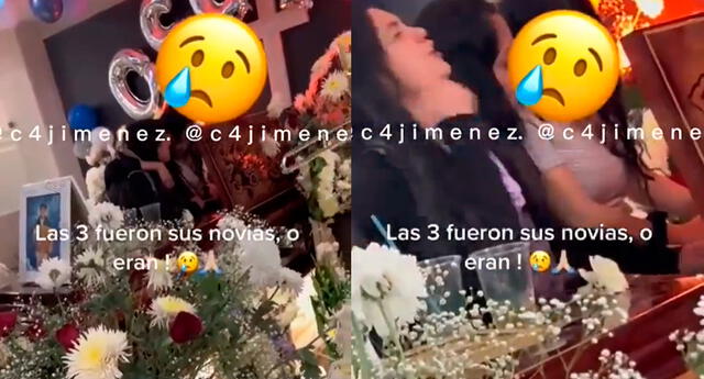 TikTok: Tres novias de un delincuente mexicano se juntan en su funeral y sorprenden en redes