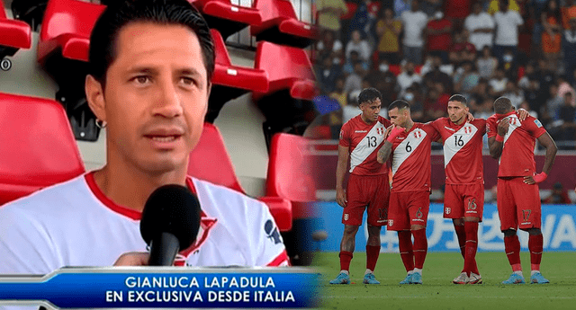 Gianluca Lapadula habla sobre la no clasificación a Qatar 2022. Foto: composición LR/captura de América TV/AFP