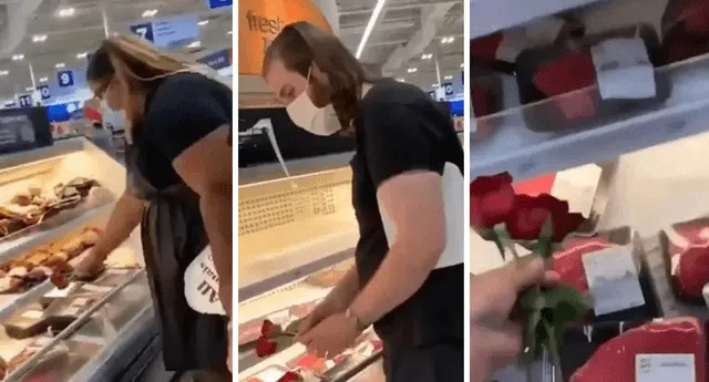 Activistas veganos irrumpen en centro comercial para conmemorar a los animales fallecidos. Foto: composición LOL / TikTok