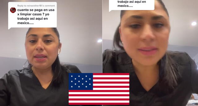 Tiktoker mexicana dijo cuánto gana una trabajadora del hogar en Washington | Foto: Captura de TikTok / Indira Valencia