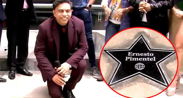 Ernesto Pimentel ya cuenta con una estrella en el paseo de la fama, pero de América televisión