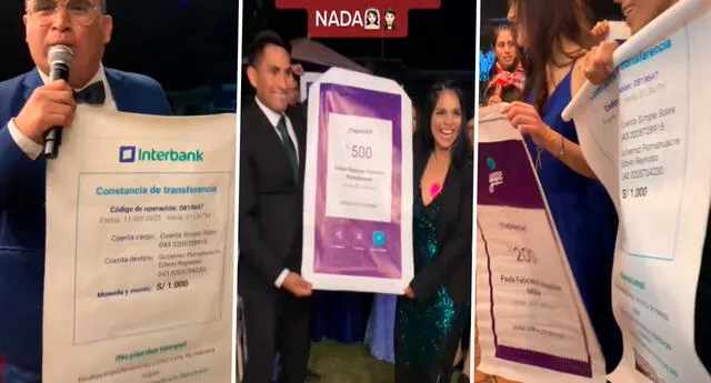 Una pareja huancaína causó furor en TikTok, luego de su boda con vouchers | Foto: Captura de TikTok/@crea.productora