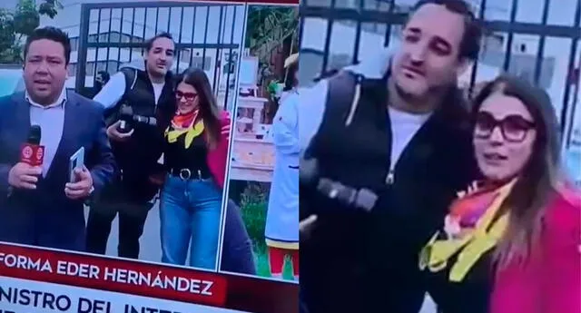 Tiktok: Reportera saluda a colega en plena transmisión en vivo y su reacción se vuelve viral