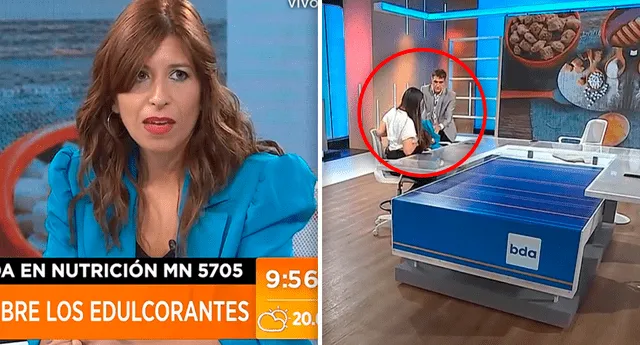 Una ambulancia llegó hasta el canal para atenderla, según fuentes del Clarín. | Foto: composición LR/captura de América