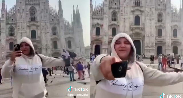 Pamela Cabanillas vuelve a promocionar un evento desde la catedral de Milán: “Te lo dice tu mommy Yankee”