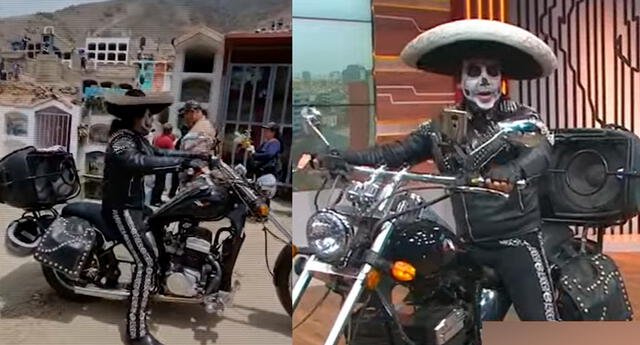 ¿Un mariachi fantasma? Hombre canta a familiares fallecidos en cementerios de Comas con un curioso personaje