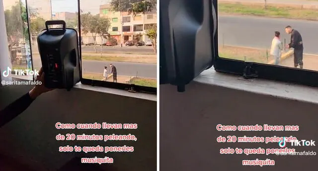 TikTok: pareja peruana pelea en la calle y joven 'ameniza' el momento con la canción "Lárgate"