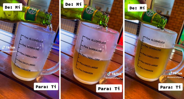 “¿Cuál serías tú?”: Usuario se sirve cerveza en un vaso con peculiares medidas y se vuelve viral