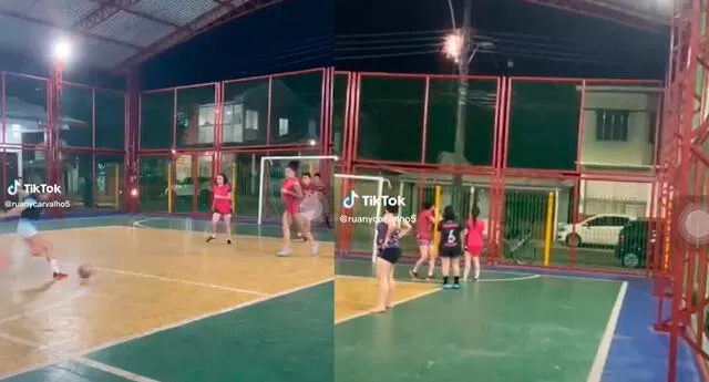 Joven juega futbol sala, lanza un pelotazo al arco, pero causa apagón: “Desde ese día no la invitaron más”