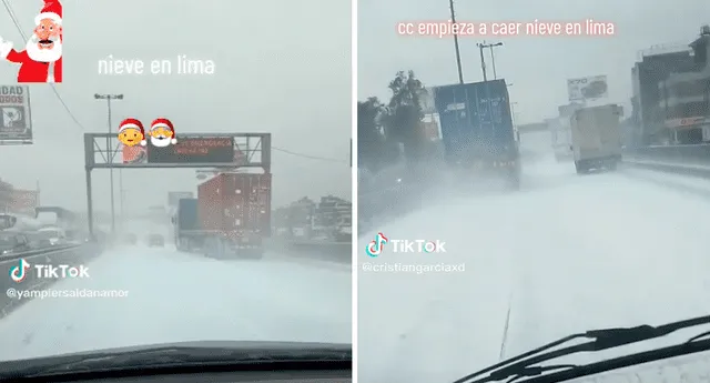 El hecho se registró en la carretera Panamericana Norte, en el distrito de San Martín de Porres. | Foto: composición LR/TikTok/@cristiangarciaxd/@yampiersaldanamor