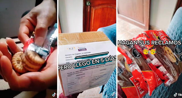 TikTok: joven reclamó que su galleta estaba incompleta y empresa la sorprende con varios paquetes