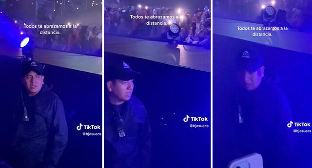 Seguridad disfruta de canción durante concierto de Bad Bunny y conmueve a usuarios en TikTok