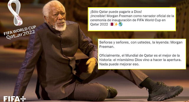 Morgan Freeman causó emoción en la inauguración del Mundial: "Simplemente, una leyenda"