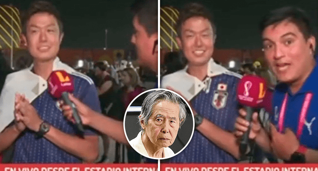 Hincha japonés llama la atención por curiosa respuesta durante enlacen en vivo. | Foto: composición LR/captura de Latina