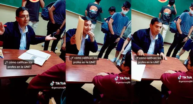 TikTok: profesor de la UNI 'trolea' a su alumno y lo jala por no colocar su nombre