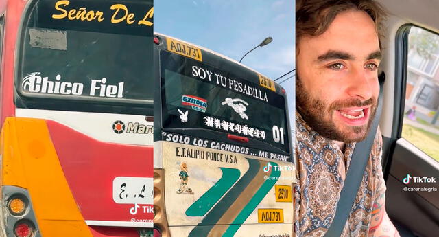 Francés se sorprende al leer mensajes en los microbuses limeños: “Así da ganas de ir lento”