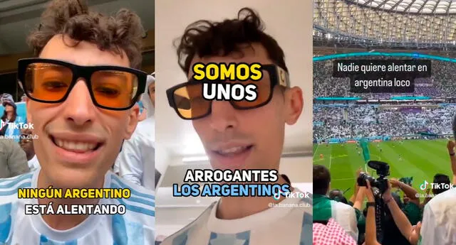 Qatar 2022: tiktoker argentino critica el poco apoyo a su selección y afirma que son “arrogantes”