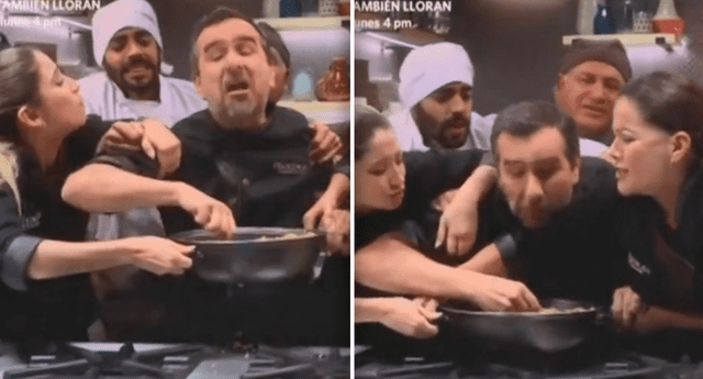 El chef perdió los papales luego de probar nuevamente la sazón de Charito. Foto: composición LR/captura de América TV