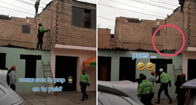 Agente de la PNP sufrió un accidente mientras perseguía a ladrón dado a la fuga. Foto: composición LOL/ TikTok: @ezequieltarrillo_09