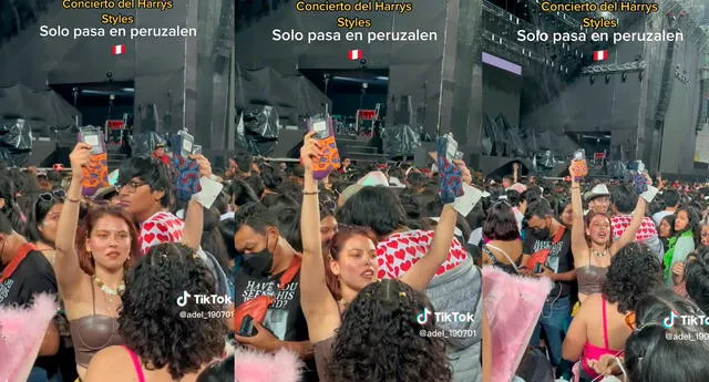 Harry Styles en Lima: joven se animó a vender medias de “Pizza rayito” en pleno concierto