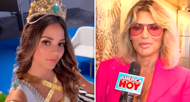 Jessica Newton espera que Luciana Fuster participe en el Miss Perú 2023. | Foto: composición LR/captura de América TV/Luciana Fuster/Instagram