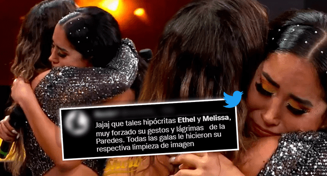 El encuentro de Melissa Paredes con Ethel Pozo no fue bien recibido por los cibernautas. Foto: composición LOL / América TV / Twitter