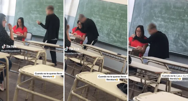 Joven argentino le bailo a su maestra de literatura. Foto: composición LOL / TikTok: @luzmilacordero0