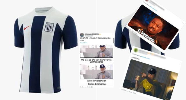 Alianza Lima hizo la presentación de su camiseta para el 2023 y la redes sociales estallan en memes. Foto: composición LOL/captura de Twitter