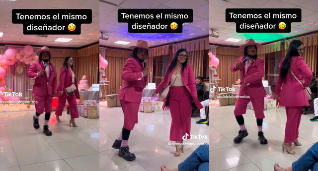 Mujer asiste a fiesta infantil y se sorprende al ver que el payaso viste su mismo atuendo