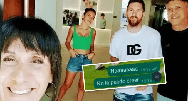 Madre argentina tiene un encuentro con Messi tras salir por unos trámites. Foto: composición LOL/Twitter/@felascocco