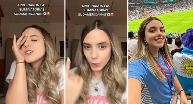 Alaska arremetió contra la Conmebol por cambios realizados a las Eliminatorias 2026. Foto: composición LOL / TikTok: @alaskkag / Instagram: @alaskkag