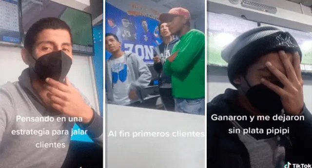 Emprendedor peruano abre su local de apuestas pero la suerte de sus clientes lo perjudica económicamente. Foto: composición LOL / TikTok: @nash3496