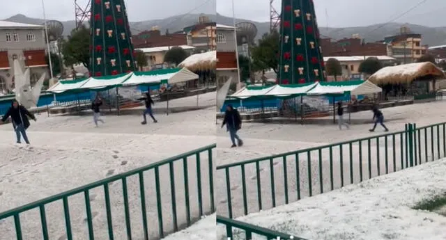 Peruanas tienen una “batalla” con bolas de nieve y usuarios reaccionan: “Se hizo canon Huancayork”