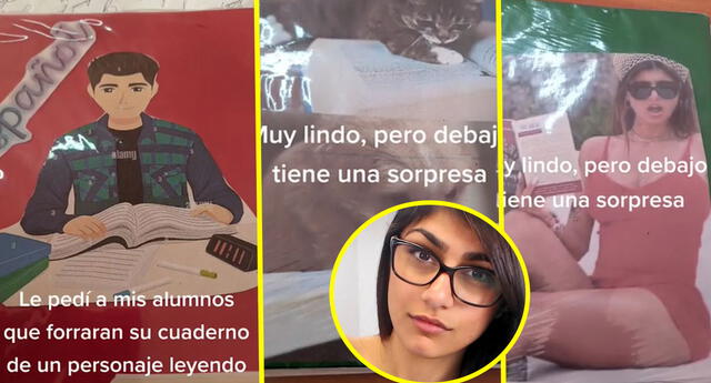 Profesor pide que peguen una imagen de "personajes leyendo" y un alumno escoge a Mia Khalifa