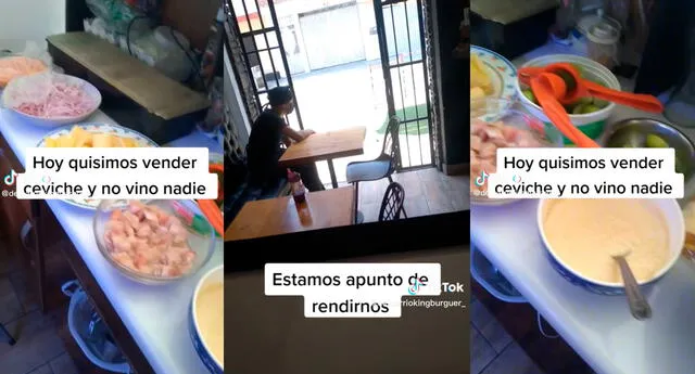 Jóvenes no tienen clientela al intentar vender ceviche y usuarios los apoyan: "No se rindan"