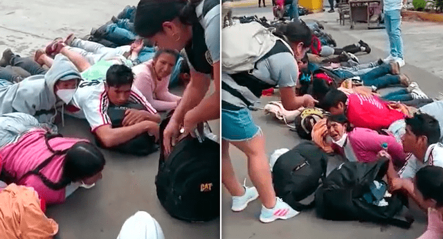 El hecho ocurrió cuando la agente rebuscaba la mochila de la detenida | Foto: composición LR/captura de Facebook