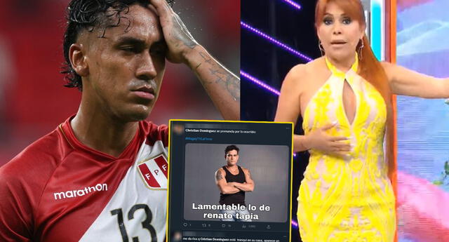 Christian Domínguez se hivo viral tras caso de Renato Tapia en Magaly TV | Foto: Composición - Captura de Atv