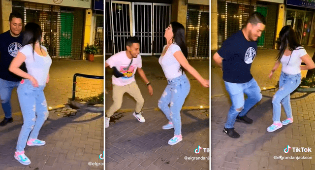 El video del baile acumuló más de 750.000 reproducciones en TikTok. Foto: composición LR/TikTok/@elgrandanjackson