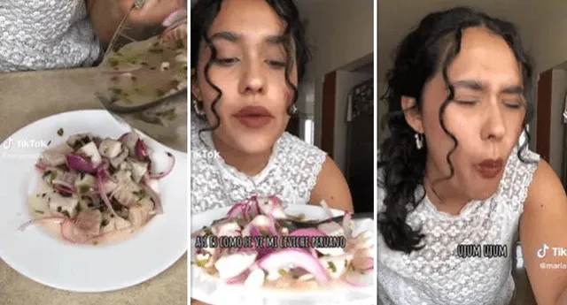 La creadora de contenidos mexicana cocina platillos de distintos países como parte de un reto en su canal. Foto: composición LOL / TikTok