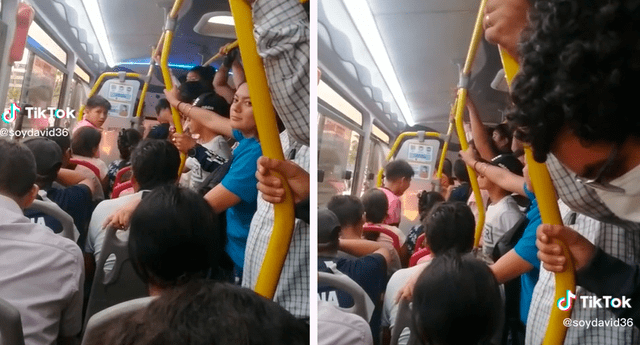 Los usuarios no pararon de reír por el gracioso reclamo que hizo el pasajero al chofer del bus. Foto: composición de LR/Twitter/@Soydavid36