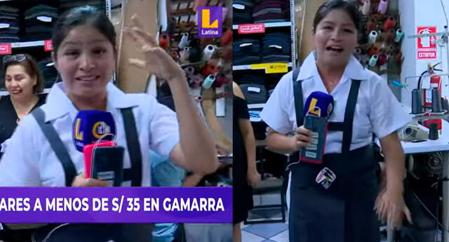 Reportera lució uniforme escolar en vivo.  Foto: composición Lol/Latina Televisión
