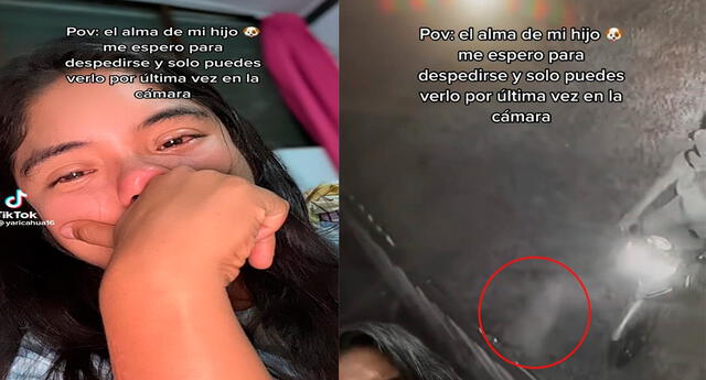 Joven peruana llora desconsoladamente al ver supuesta alma de su perro captado por cámaras| Foto: Captura