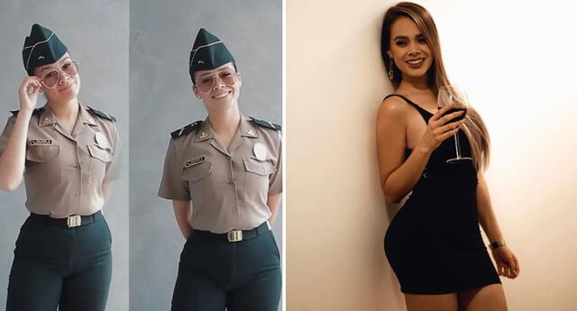 La modelo era una suboficial de tercera y su sueldo se encontraba registrado en la página oficial de la PNP. Foto: TikTok/Jossmery Toledo