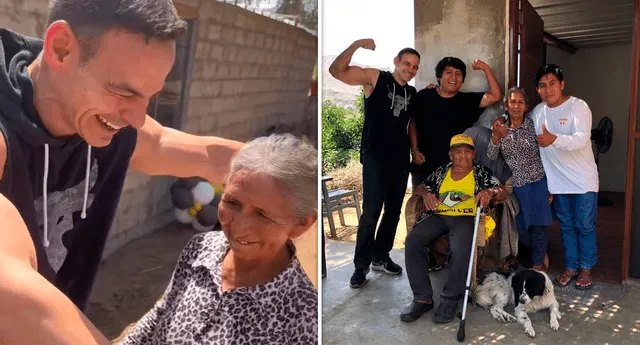 Mark Vito visitó la casa de Sibenito en la ciudad de Casma, región Áncash. Foto: composición LOL/Sibenito/Mark Vito/Instagram