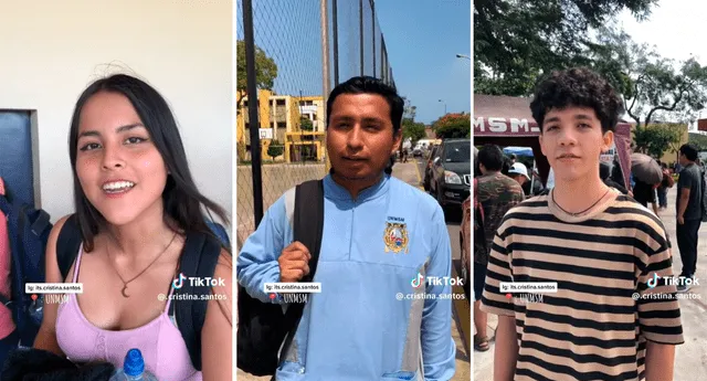 Las declaraciones de los sanmarquinos impresionaron a miles en TikTok. Foto: composición LOL/TikTok/@.Cristina.santos